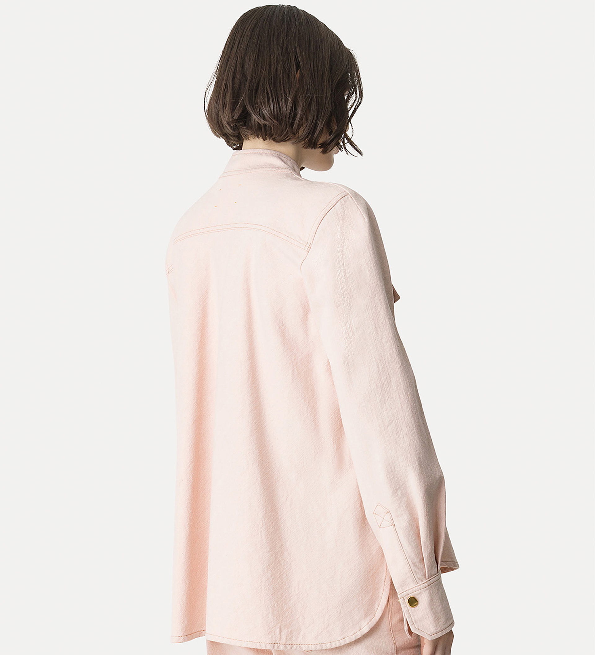 chemise col mao en denim cavalry | forte_forte