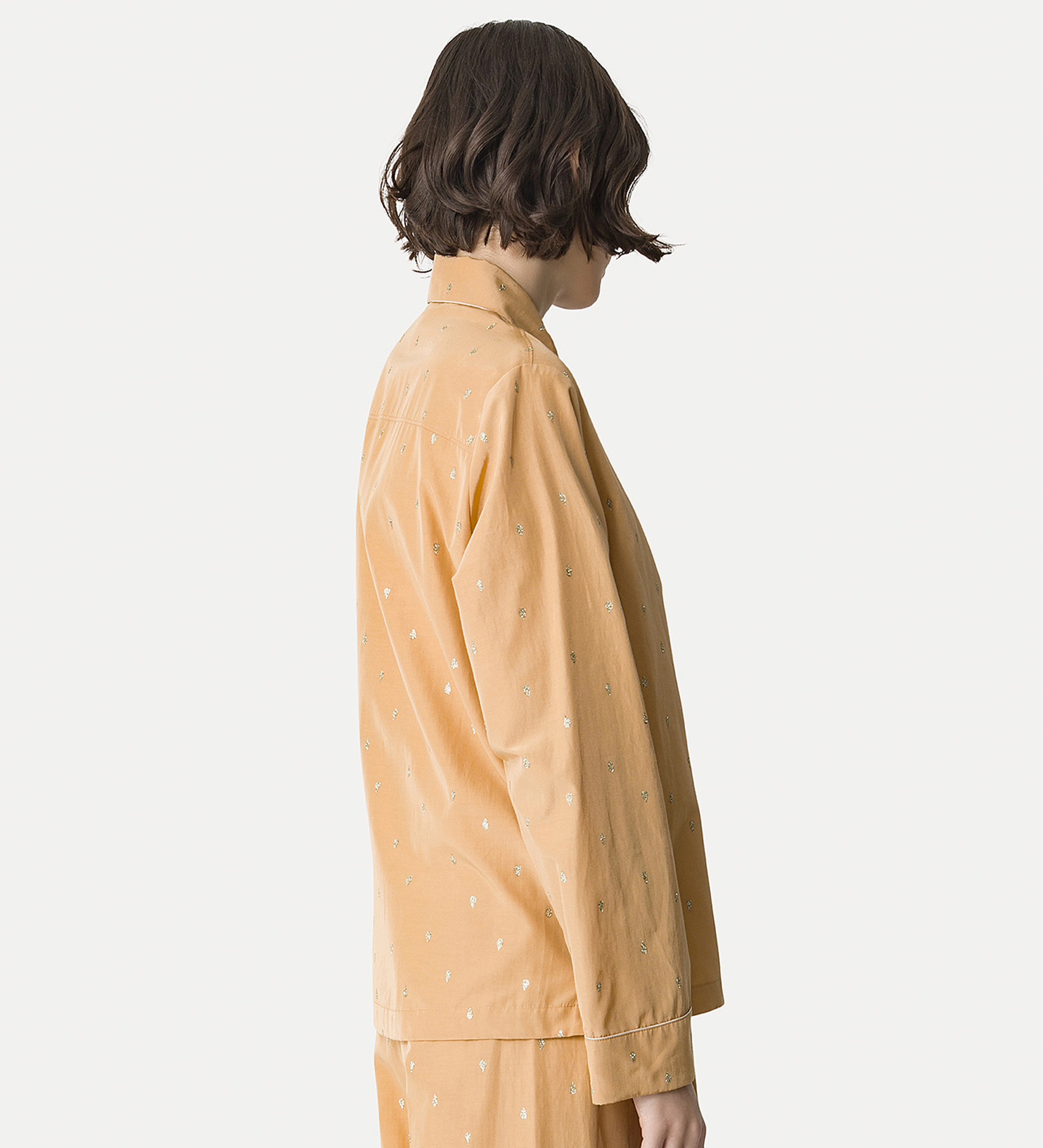 pajama—style shirt in glitter taffeta | forte_forte