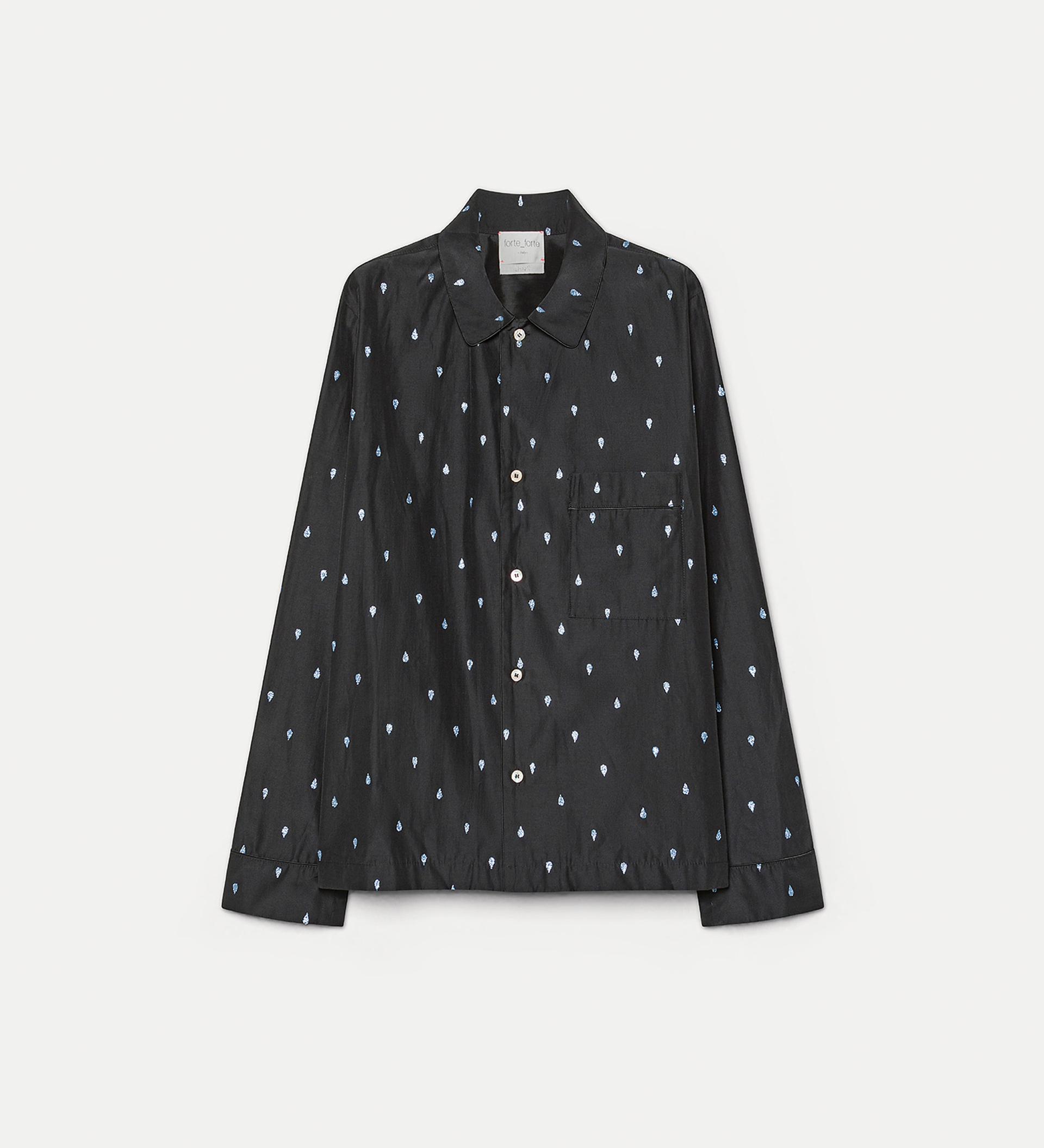 chemise pyjama en taffetas pailleté | forte_forte