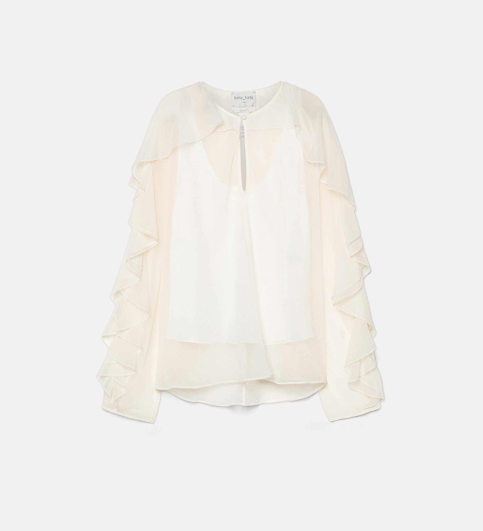 ruffled shirt in contemporary chiffon | forte_forte