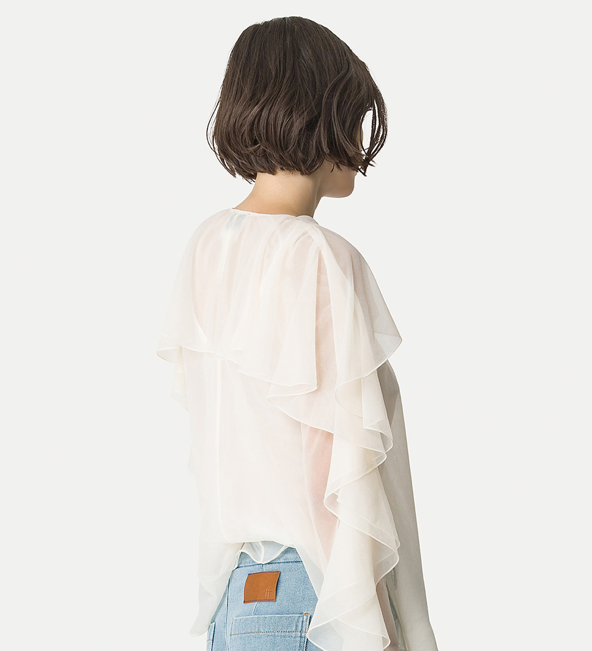 ruffled shirt in contemporary chiffon | forte_forte