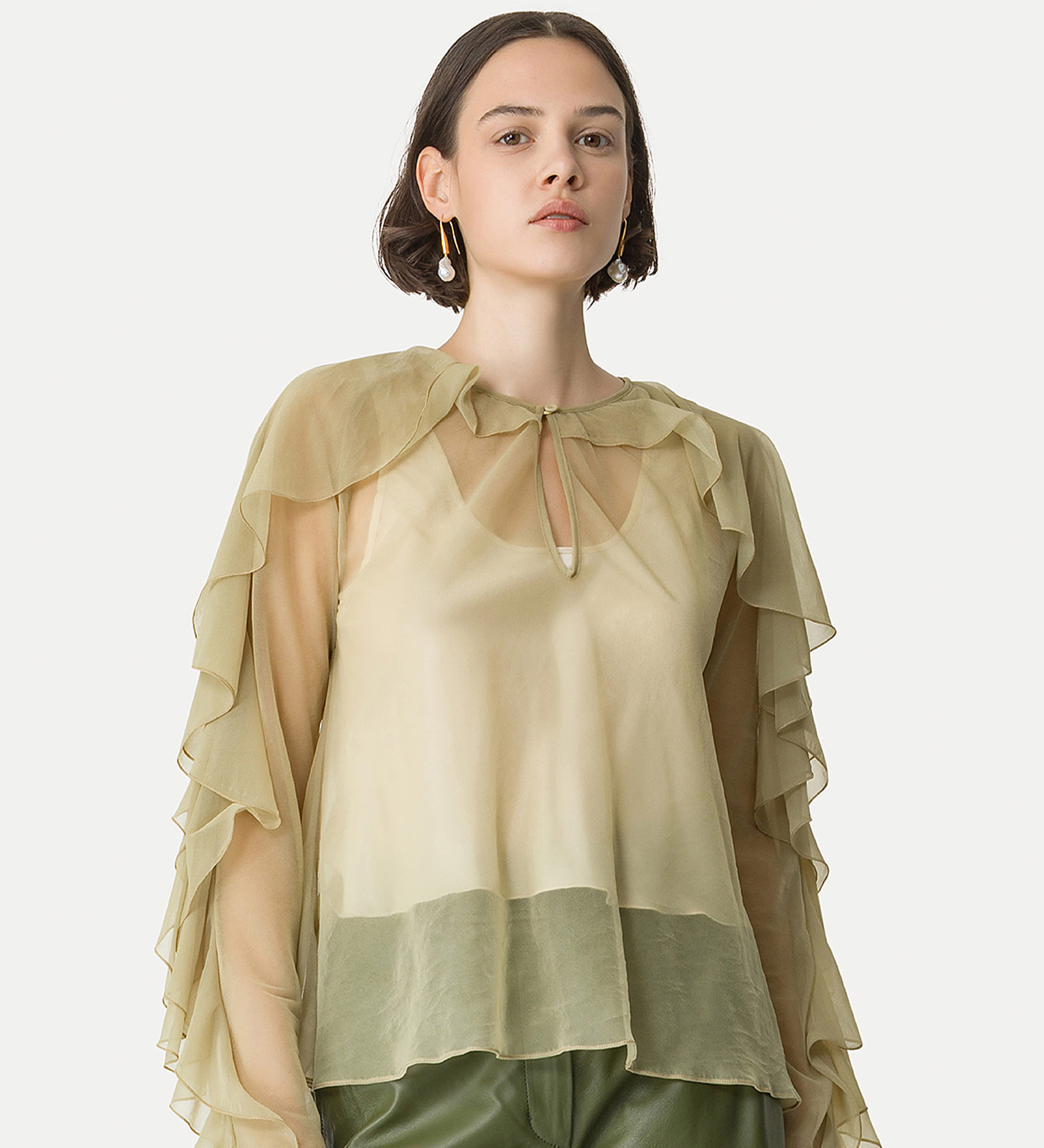 chemise à volants en chiffon | forte_forte