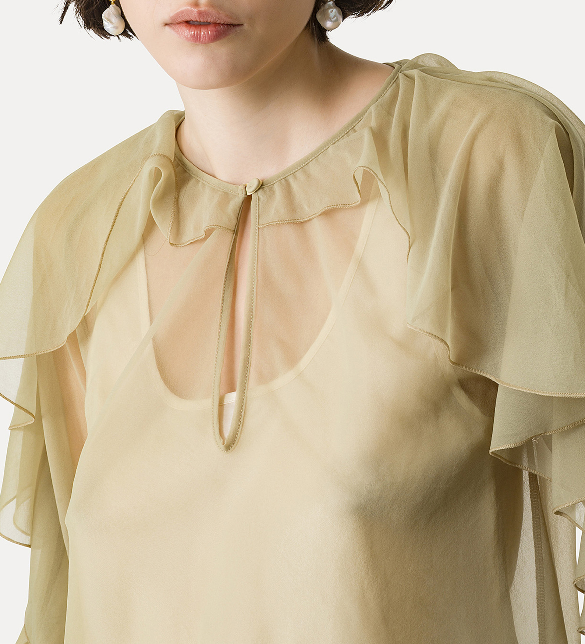 chemise à volants en chiffon | forte_forte