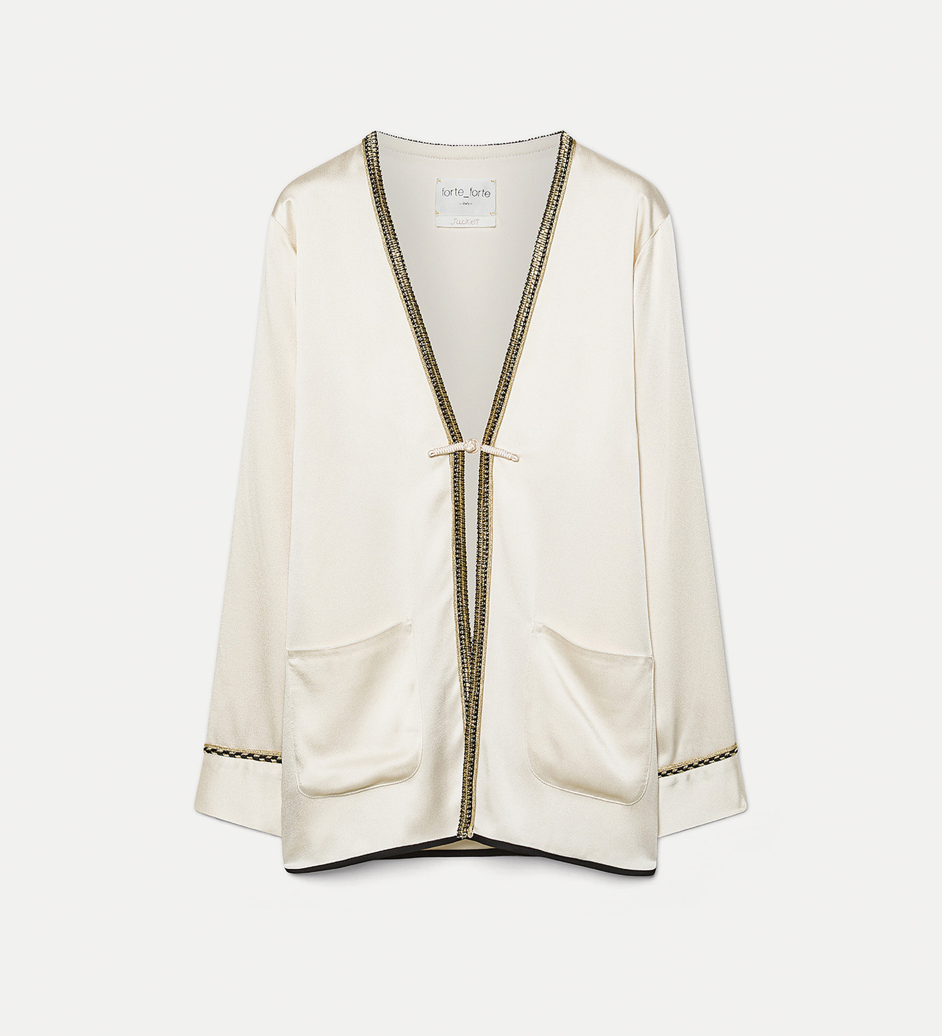 veste style tang en envers satin | forte_forte