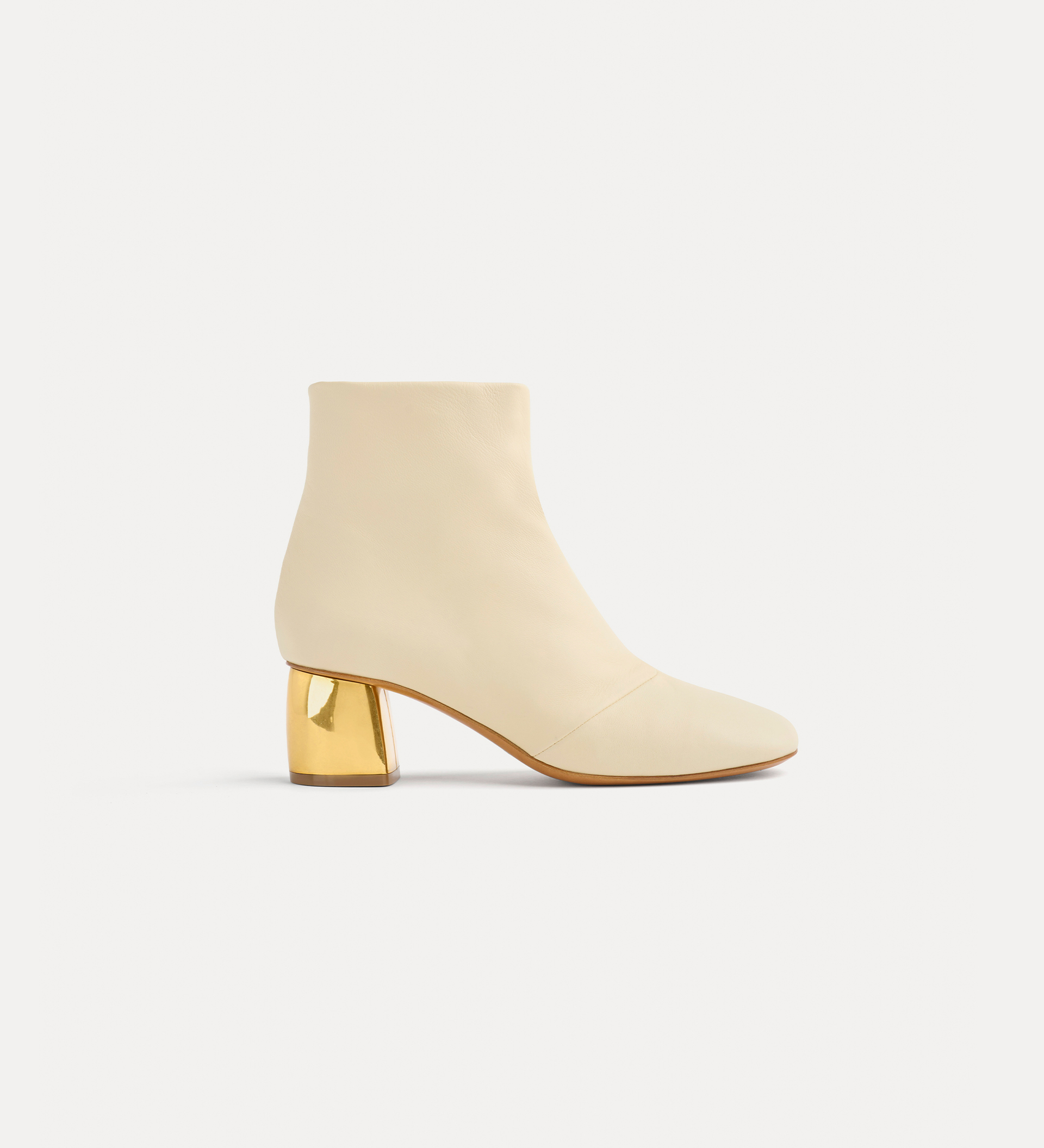 ankle boots with gold–tone heel | forte_forte