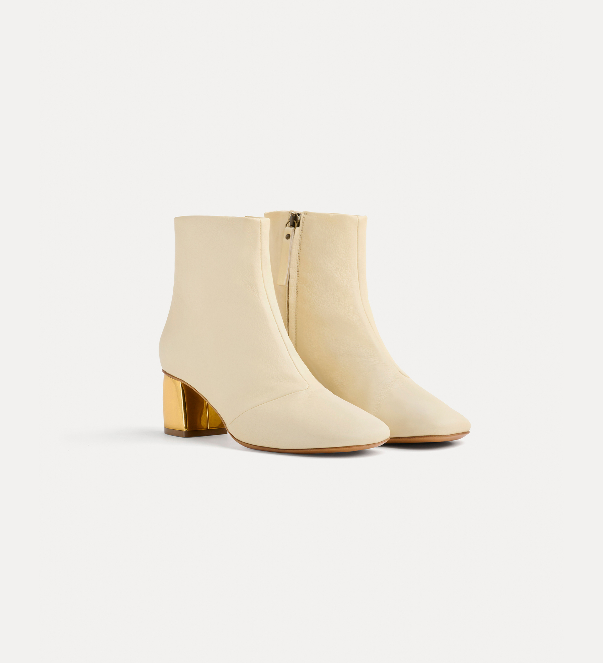 ankle boots with gold–tone heel | forte_forte