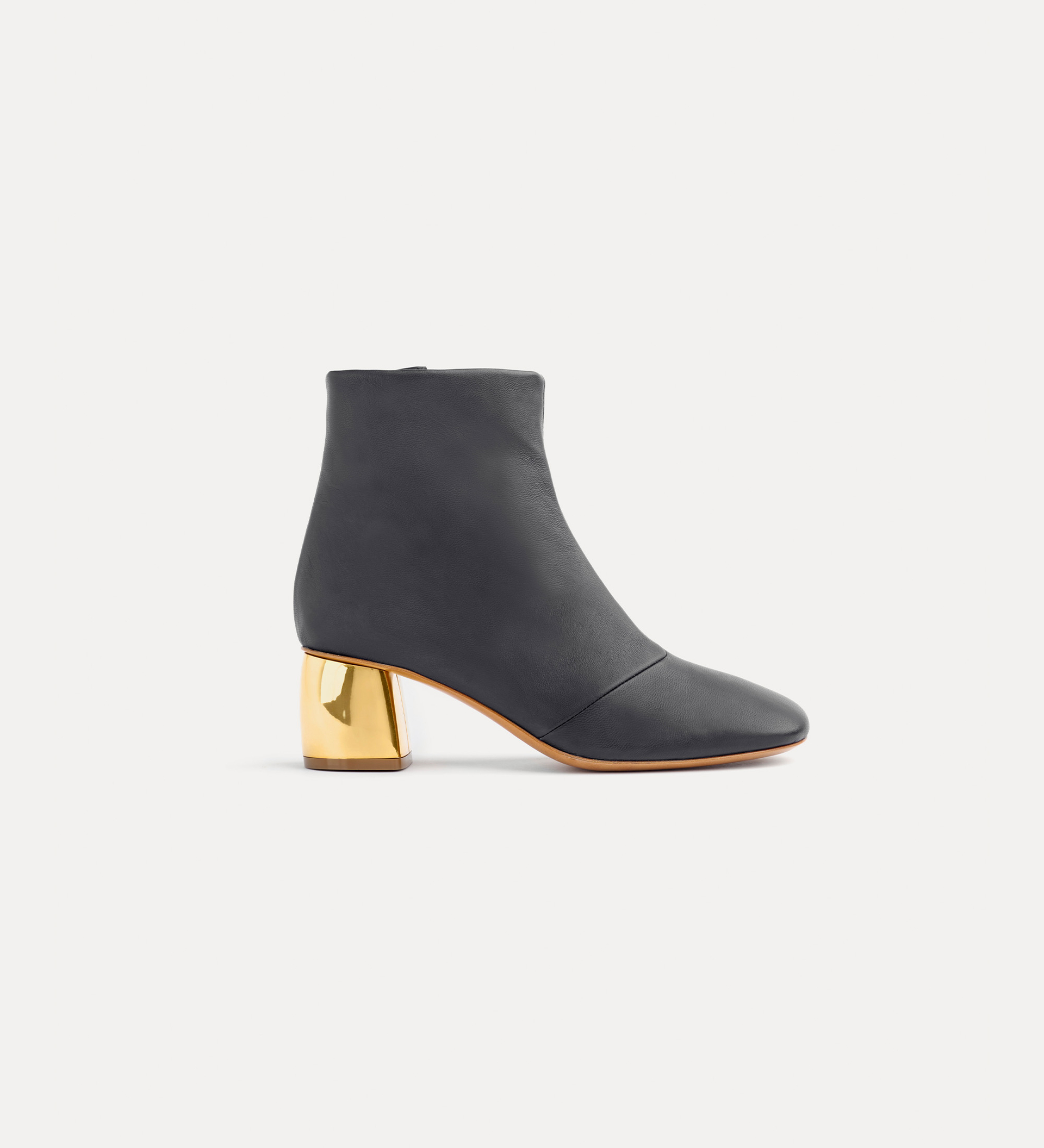ankle boots with gold–tone heel | forte_forte