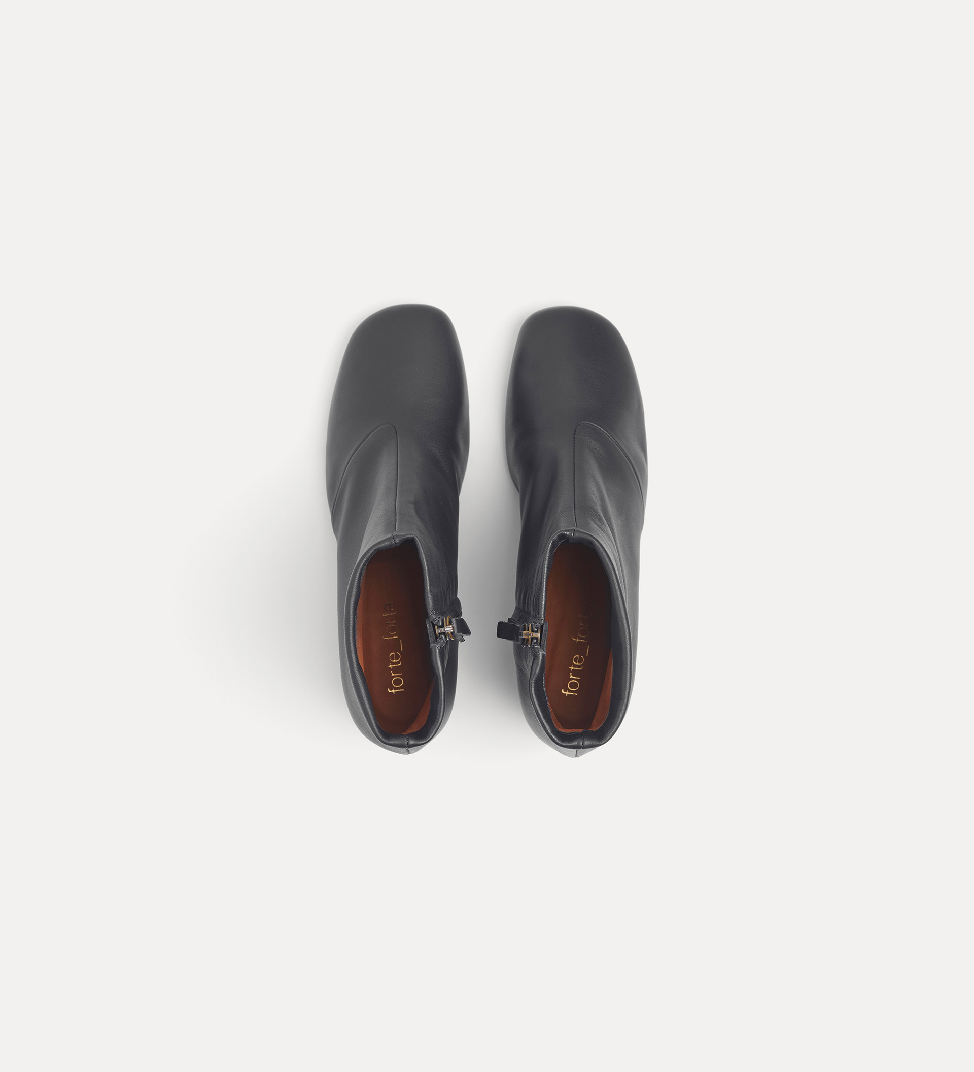 ankle boots with gold–tone heel | forte_forte