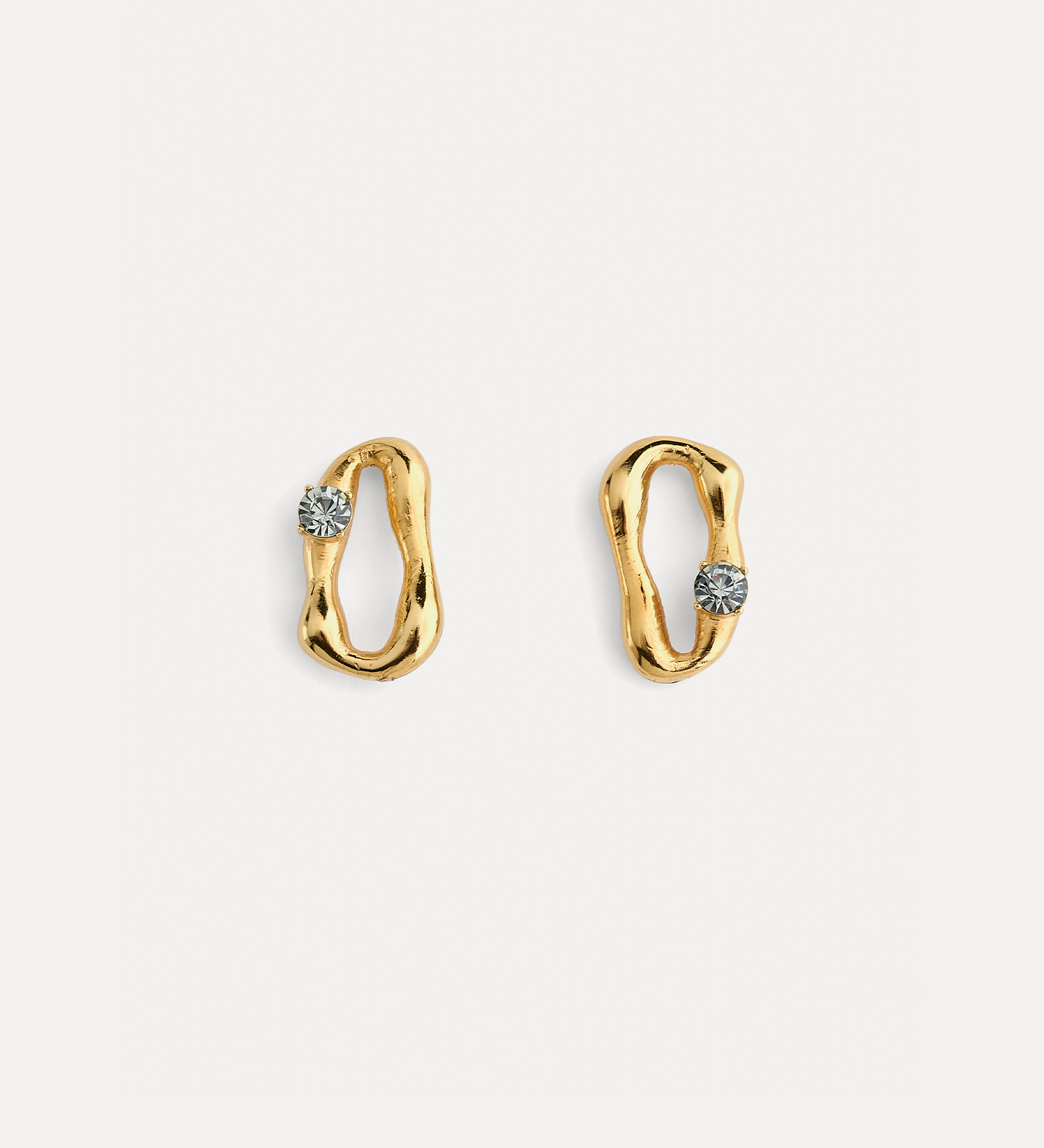 circle earrings with grey cristal | forte_forte