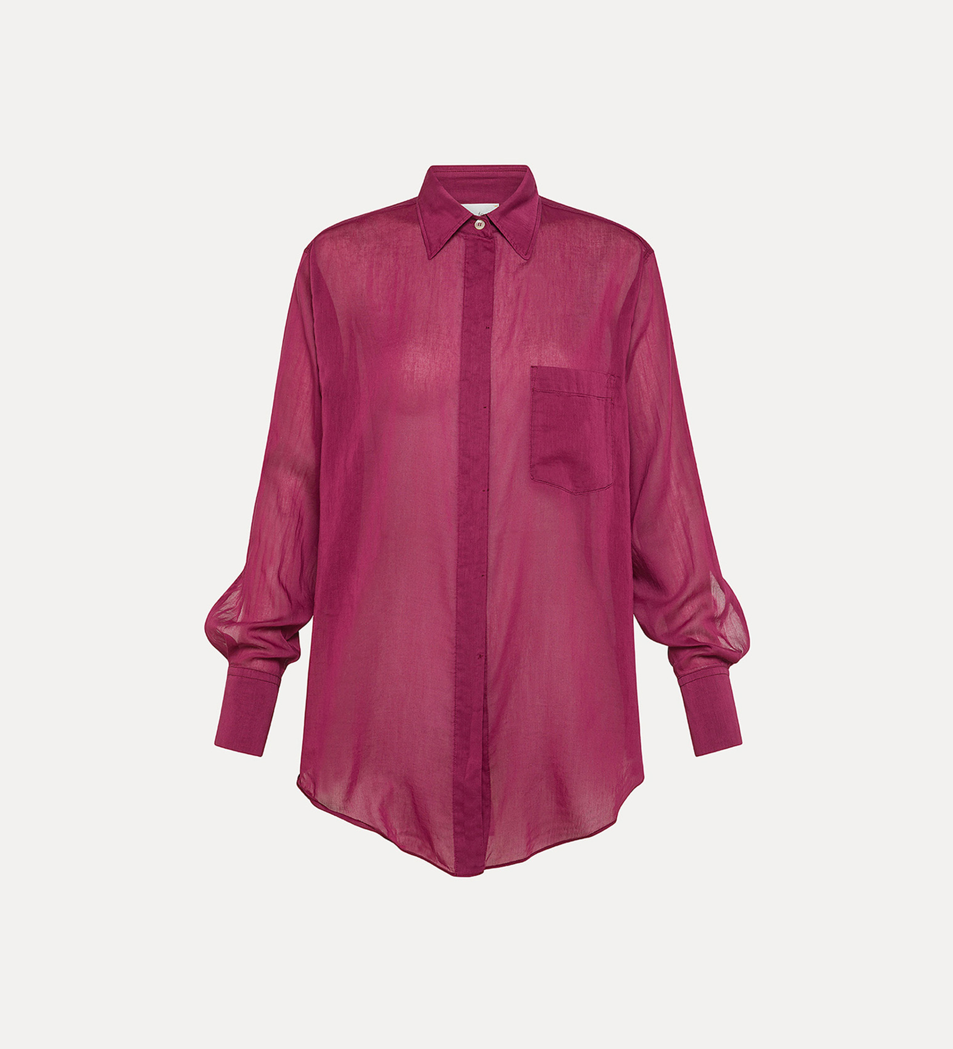 essential oversized shirt in cotton–and–silk voile | forte_forte