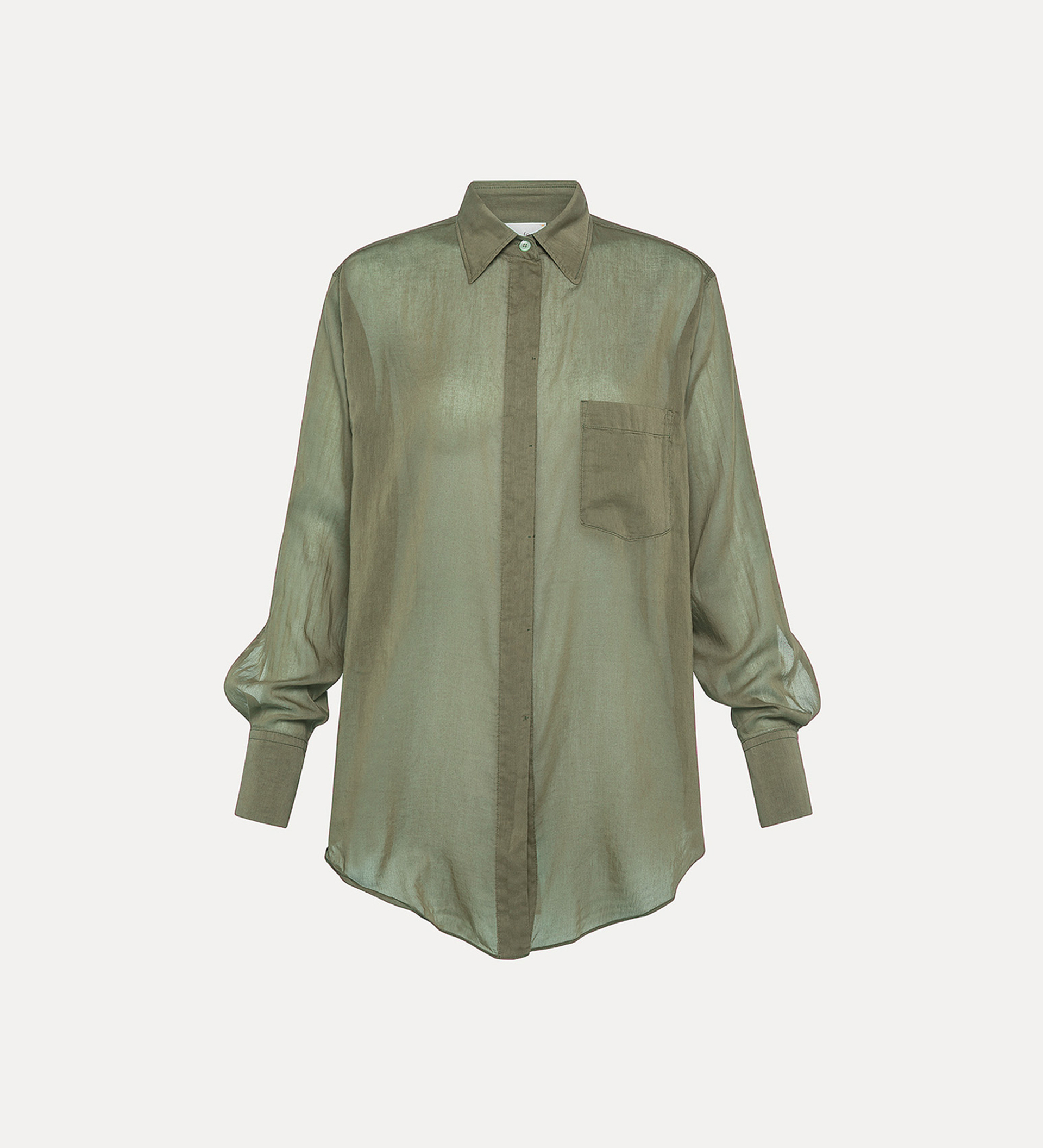 essential oversized shirt in cotton–and–silk voile | forte_forte