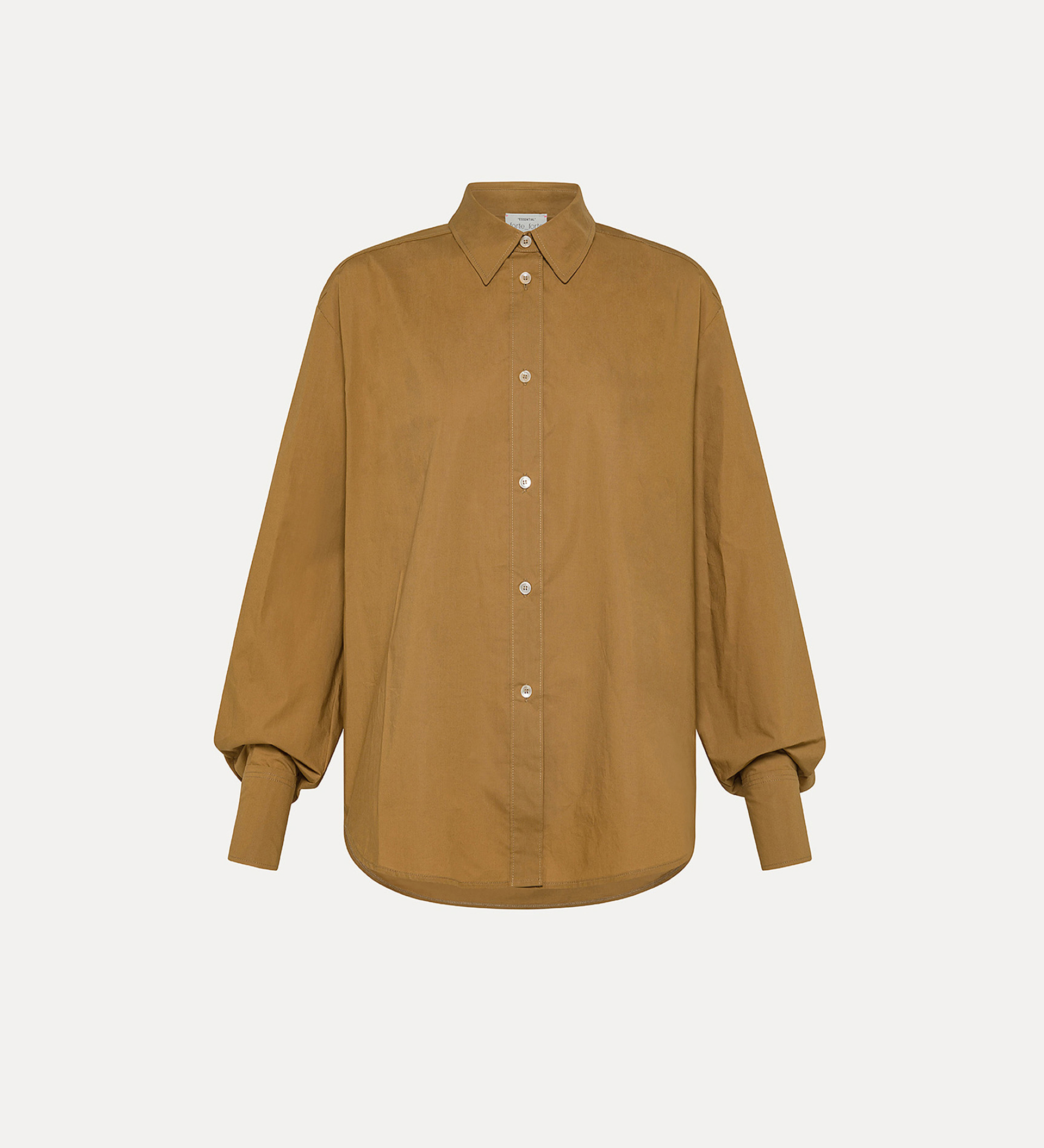 pared–back mannish shirt in cotton poplin | forte_forte