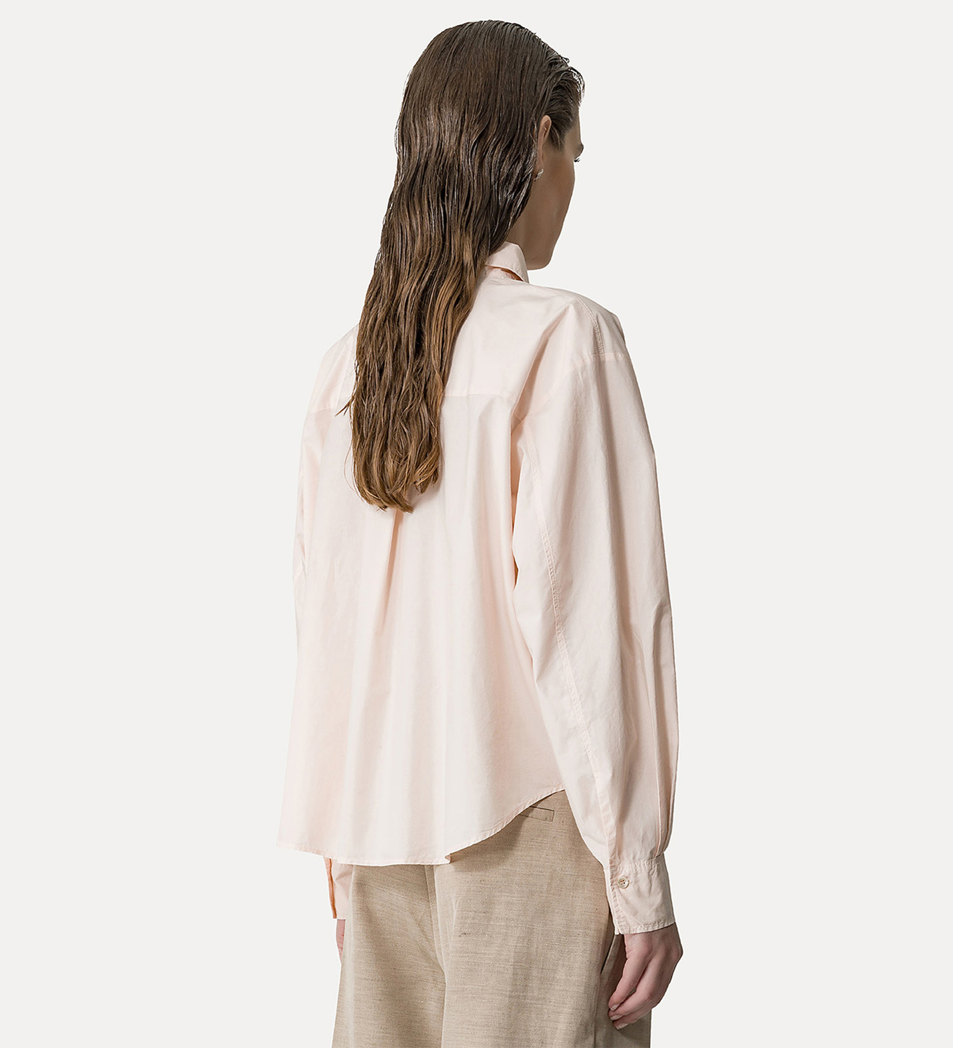 chemise à coupe boxy en popeline | forte_forte