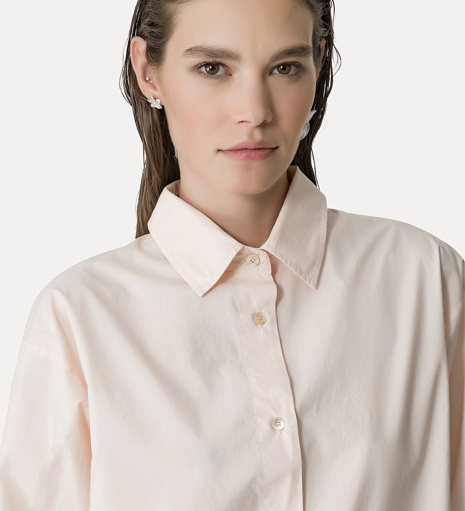 chemise à coupe boxy en popeline | forte_forte