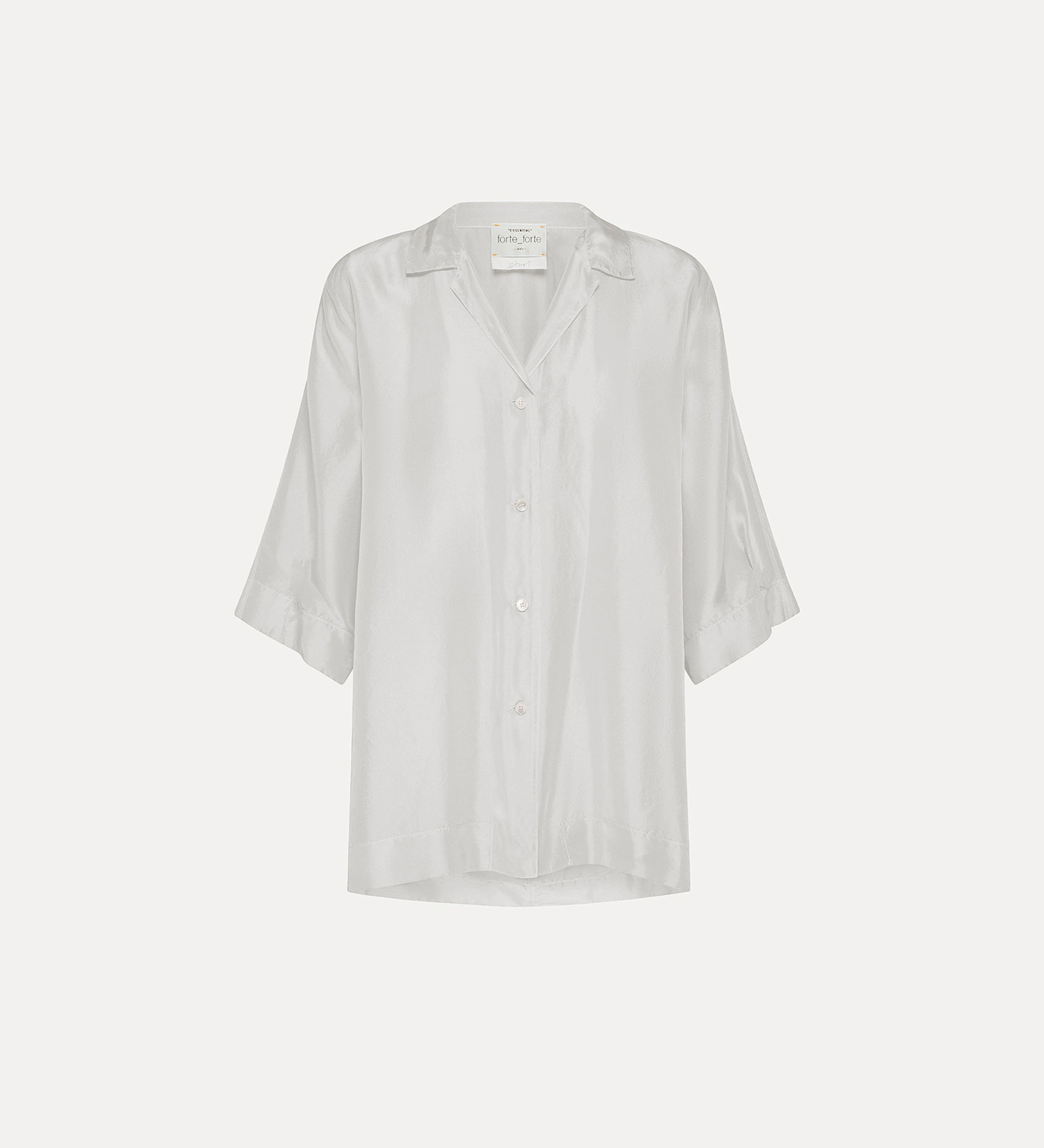 pared–back shirt in habotai silk | forte_forte
