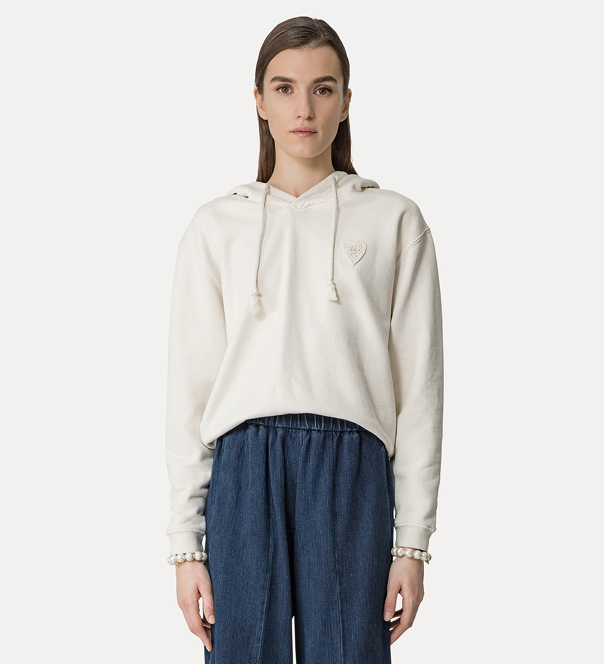 hoodie essential felpa diagonale cotone | forte_forte