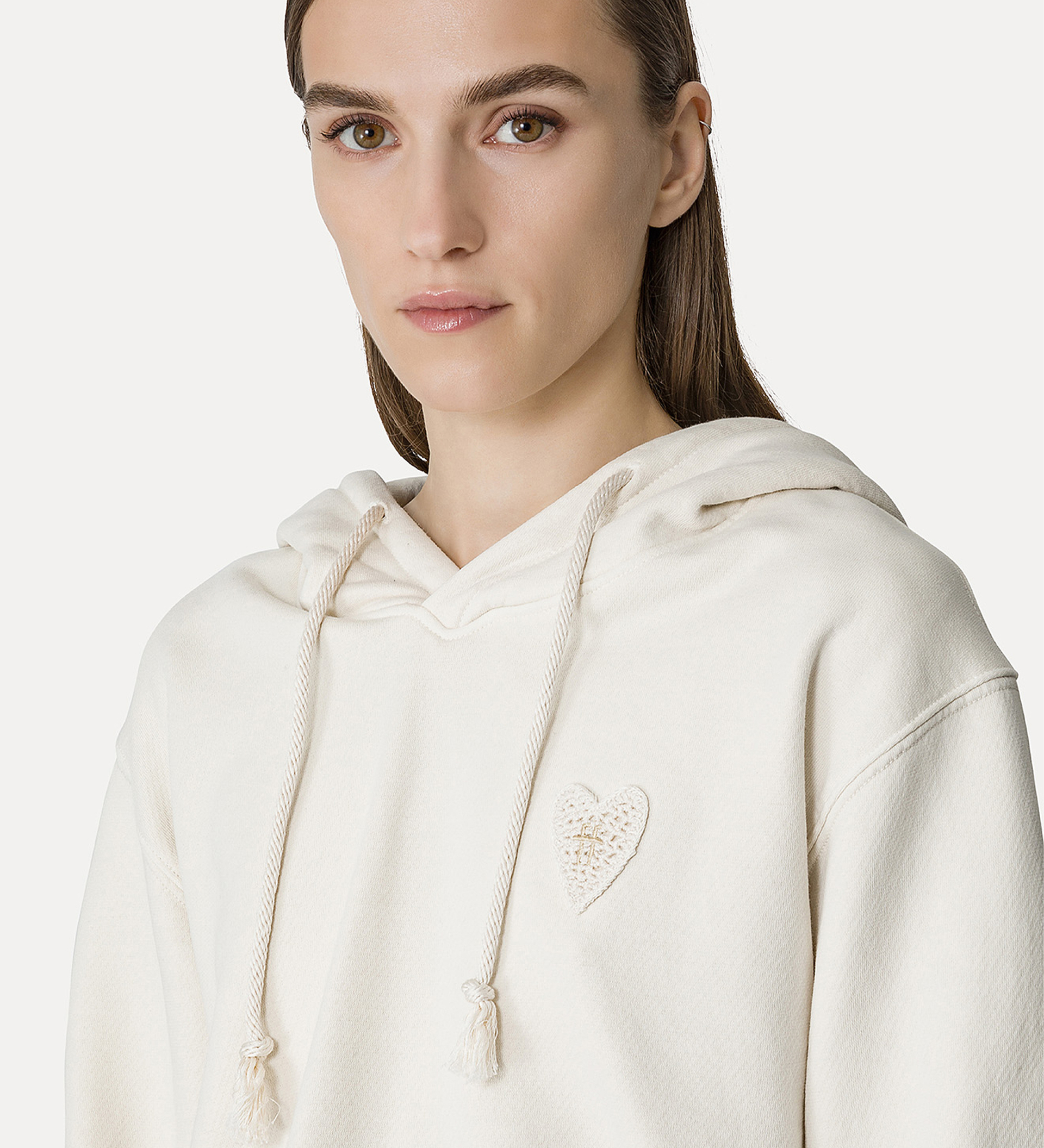 hoodie essential felpa diagonale cotone | forte_forte