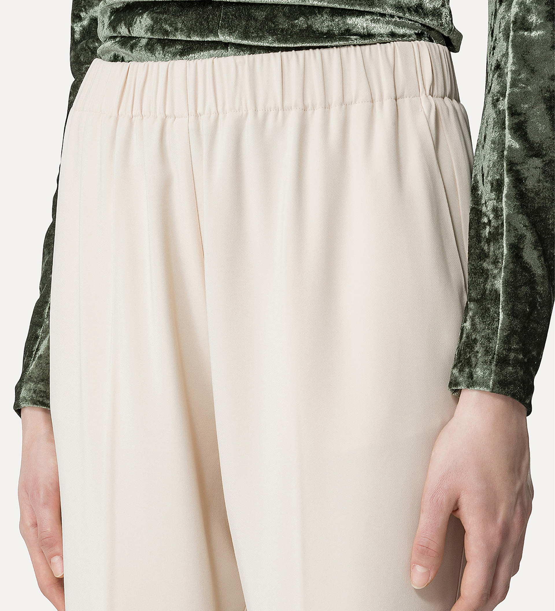 pantalon essential en crêpe cady stretch | forte_forte