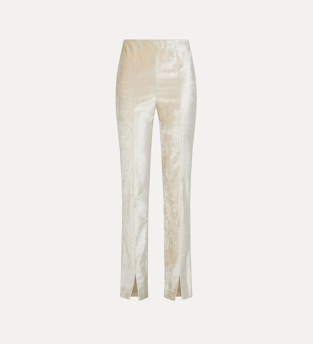 high–rise trousers in cotton velvet and viscose | forte_forte